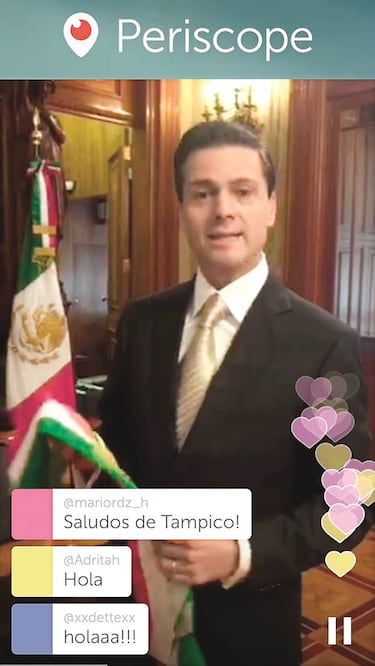 A través de la red social Periscope, el presidente Enrique Peña Nieto mostró cómo se colocó la Banda Presidencial. “Me encuentro aquí en Palacio Nacional para dar mi Tercer Informe”, diJo en vivo (ESPECIAL)