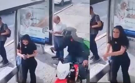 Captan sorprendente velocidad de un motociclista para robar celular en Guadalajara; video se viraliza