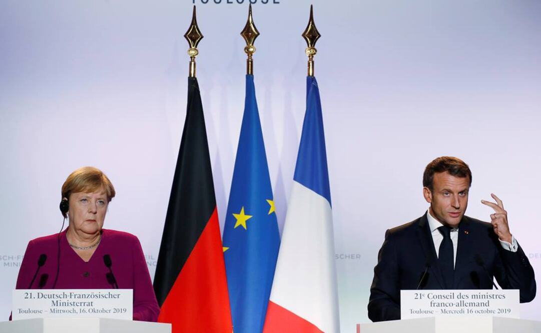 La canciller de Alemania, Angela Merkel, y el presidente de Francia, Emmanuel Macron (Foto: Reuters)