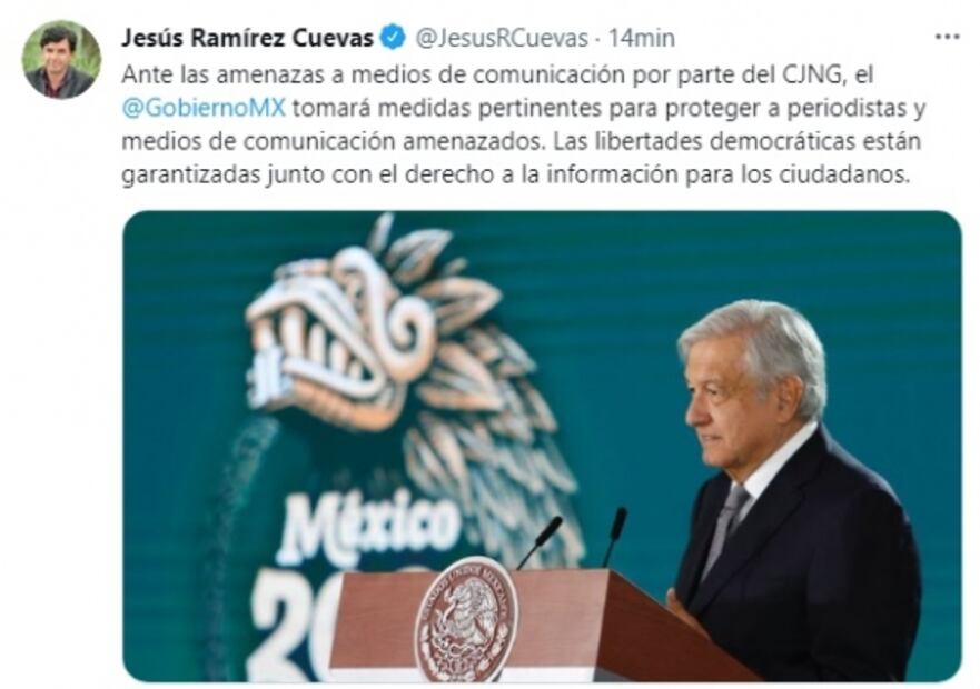 CJNG amenaza a medios de comunicación por cobertura en Michoacán