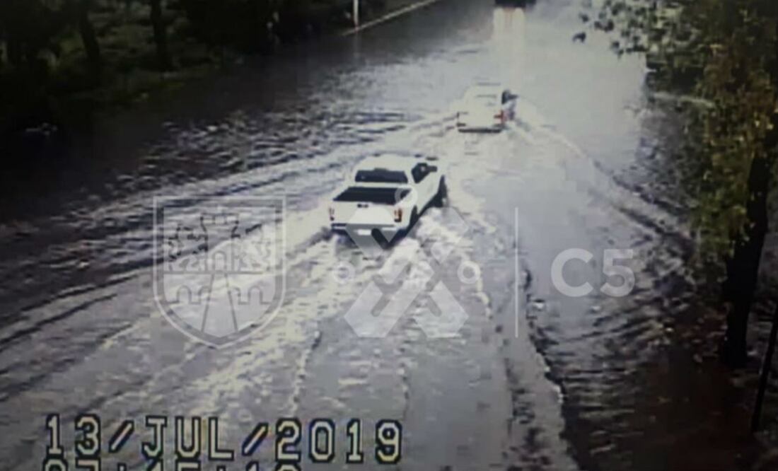 Encharcamiento en colonia Chalma de Guadalupe, alcaldía Gustavo A. Madero. Foto: @C5_CDMX