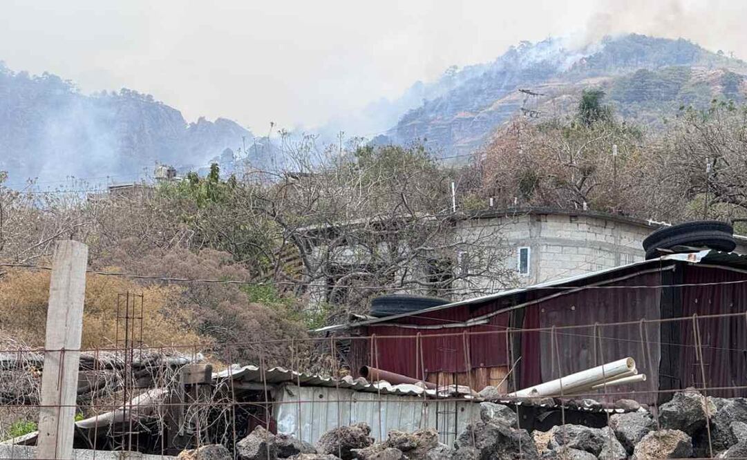 Incendio forestal en Tepoztlán. Foto: Justino Miranda / EL UNIVERSAL