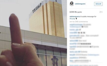 Ana de la Reguera gives the finger to Donald Trump
