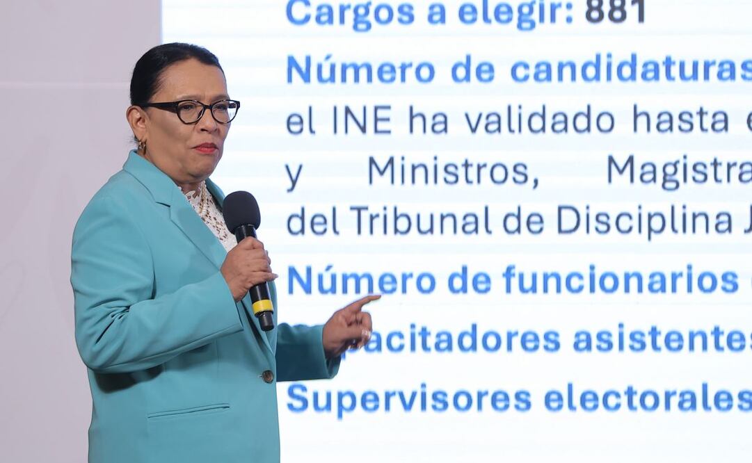 Rosa Icela Rodríguez en la mañanera de Sheinbaum del 19 de marzo de 2025. Foto: Gabriel Pano/EL UNIVERSAL