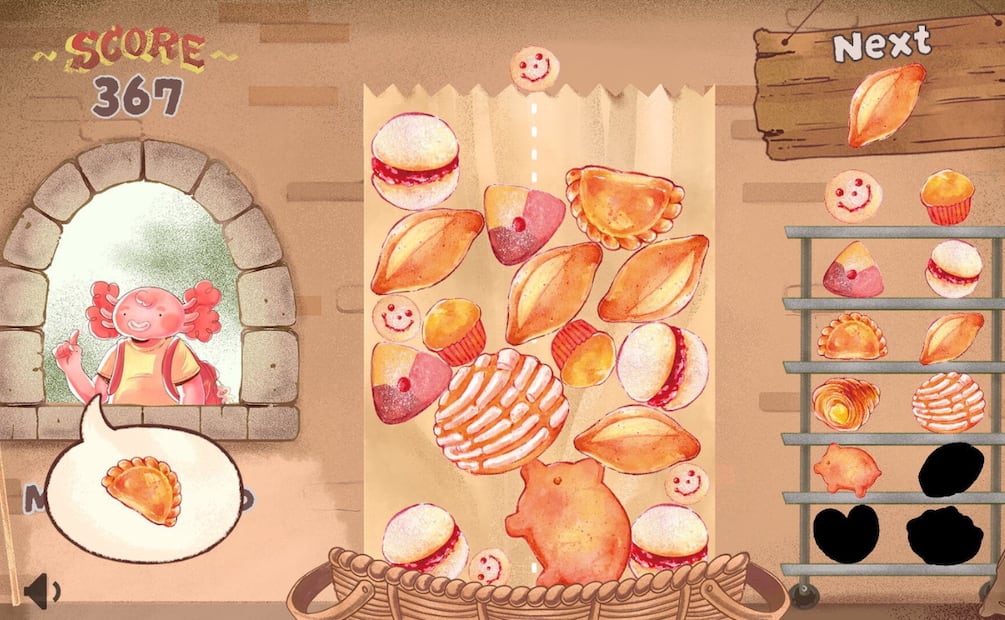 La jugabilidad del título es sencilla, inspirado en los clásicos juegos de rompecabezas. En la entrega encontrarás bolillos, cuernitos y conchas deliciosas. Foto: Cortesía