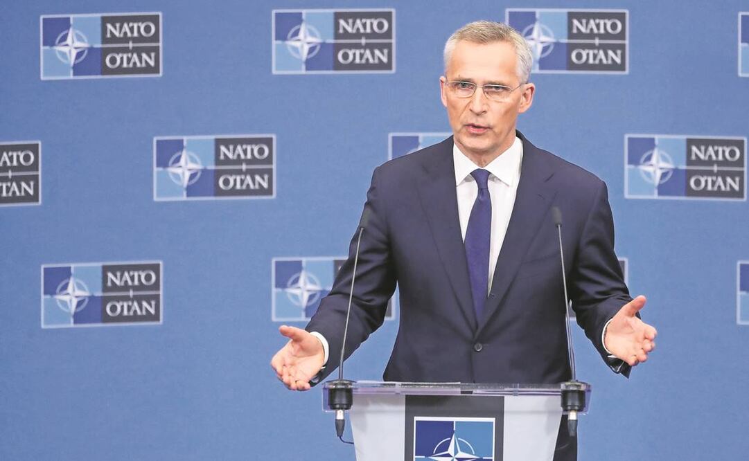 El secretario general de la OTAN, Jens Stoltenberg, ayer en la cumbre extraodinaria de la Alianza en Bruselas. Foto: Stephanie Lecocq/EFE