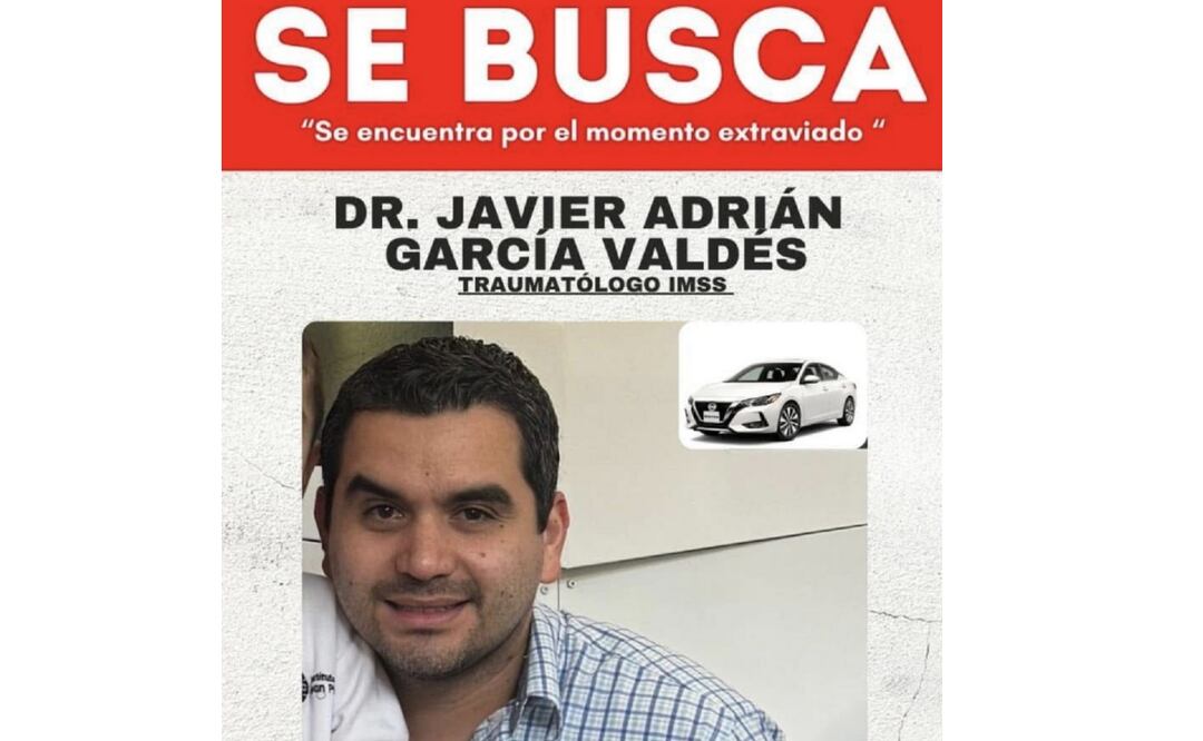 Desaparece médico traumatólogo, Javier Adrián García Valdez en Culiacán, Sinaloa (27/06/2025). Foto: Especial