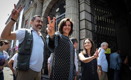 Por segundo día, Margarita ensaya para debate... ahora en Palacio de Minería