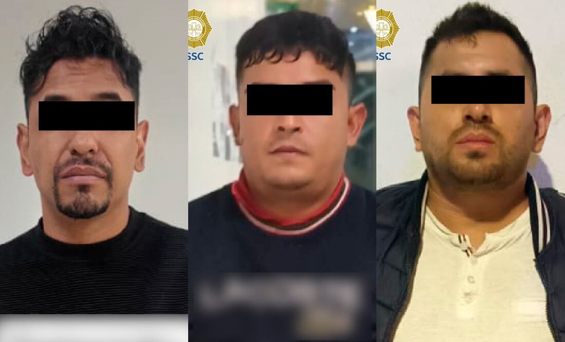 Detienen a 3 hombres por robo a casa habitación en la GAM (31/12/2024). Foto: Especial