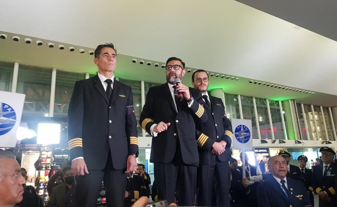 Huelga de Aeromar en el Aeropuerto Internacional de la Ciudad de México. Foto: Sara Cantera/EL UNIVERSAL
