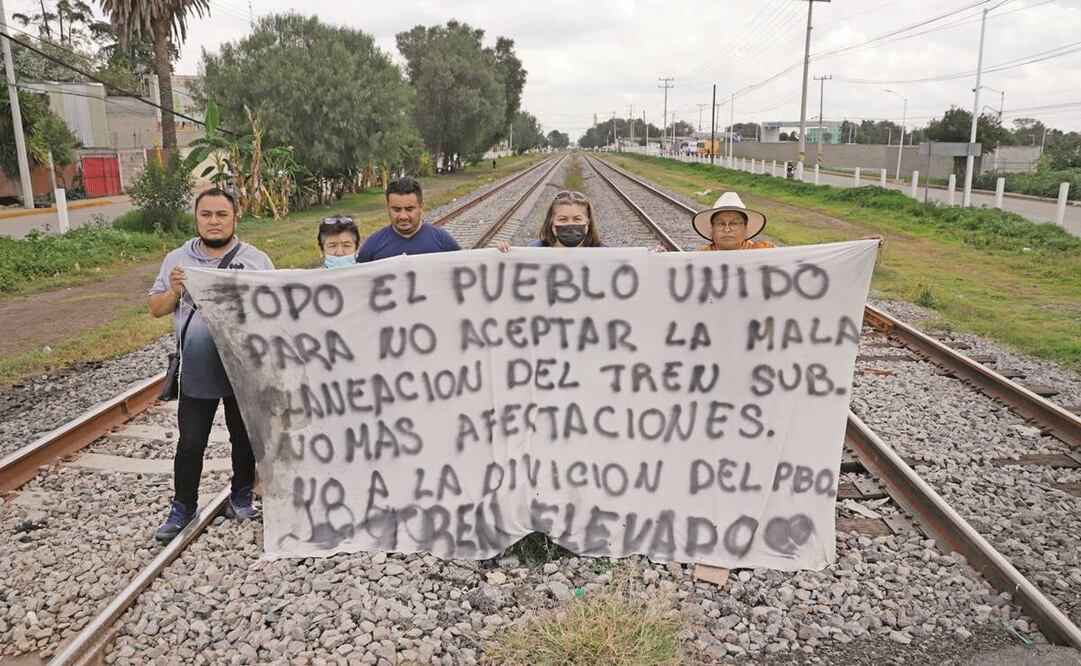 Pobladores de Tultepec han manifestado su rechazo al Tren Suburbano que llegará al AIFA.