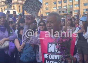 “Así como borraron a Esmeralda, borran miles de desaparecidos”, dice padre de Esmeralda Castillo en marcha por el 8M en CDMX