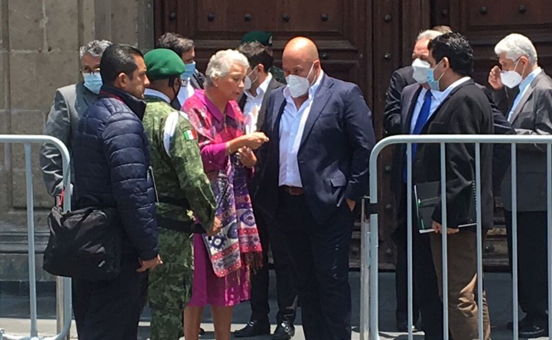 El gobernador de Jalisco tuvo una reunión de hora y media en Palacio Nacional con López Obrador. Foto: Alberto Morales / EL UNIVERSAL