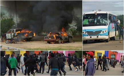 Gresca en Oaxaca deja seis vehículos quemados y un herido