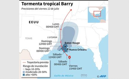 Trump declara estado de emergencia en Nueva Orleans por tormenta tropical "Barry"