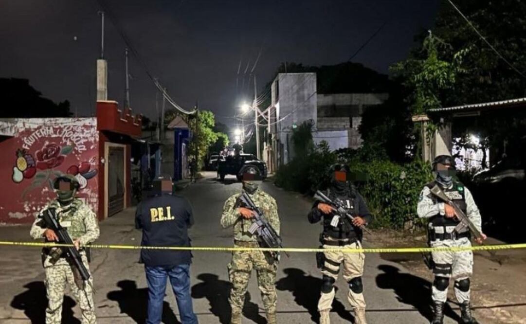 Detenidos y aseguramiento de droga en Ticul y Kanasín, Yucatán.
Foto: Especial.