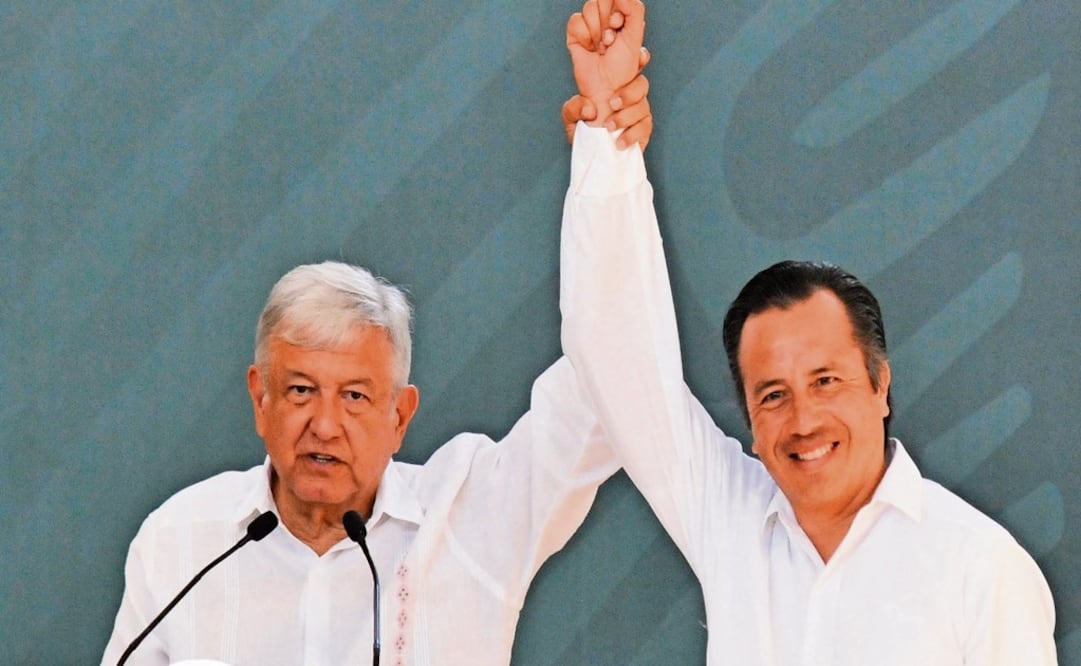 President López Obrador and Veracruz governor Cuitláhuac García - Photo: Miguel Ángel Carmona/EL UNIVERSAL
