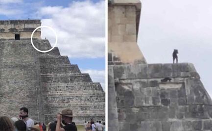 Captan a perrito en la cima de Chichen Itzá; video se vuelve viral 