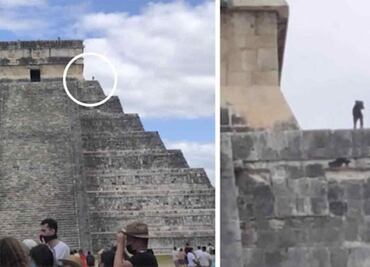 Captan a perrito en la cima de Chichen Itzá; video se vuelve viral