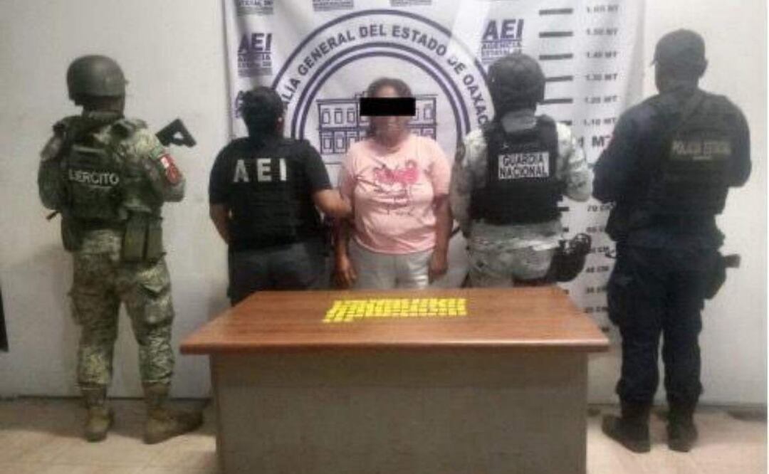 Alba M. C., expresidenta municipal en Oaxaca es detenida por presunta posesión de drogas (06/03/2025). Foto: Especial