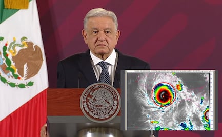AMLO: No hay reporte de personas fallecidas, pero se perdió la comunicación por el huracán "Otis" en Guerrero