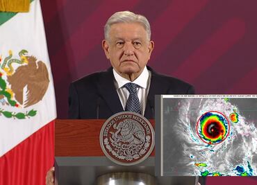 AMLO: No hay reporte de personas fallecidas, pero se perdió la comunicación por el huracán "Otis" en Guerrero