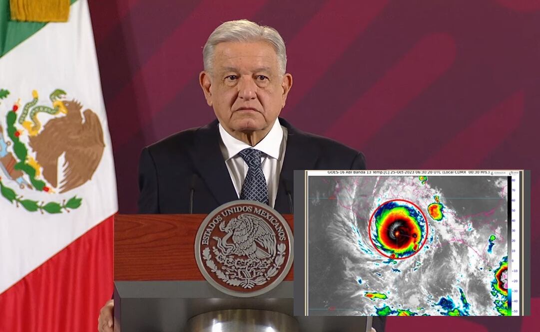 López Obrador reiteró que desde ayer están en operación el Plan DN-III y el Plan Marina de apoyo a la población con albergues y ayuda humanitaria. Foto: Captura de pantalla