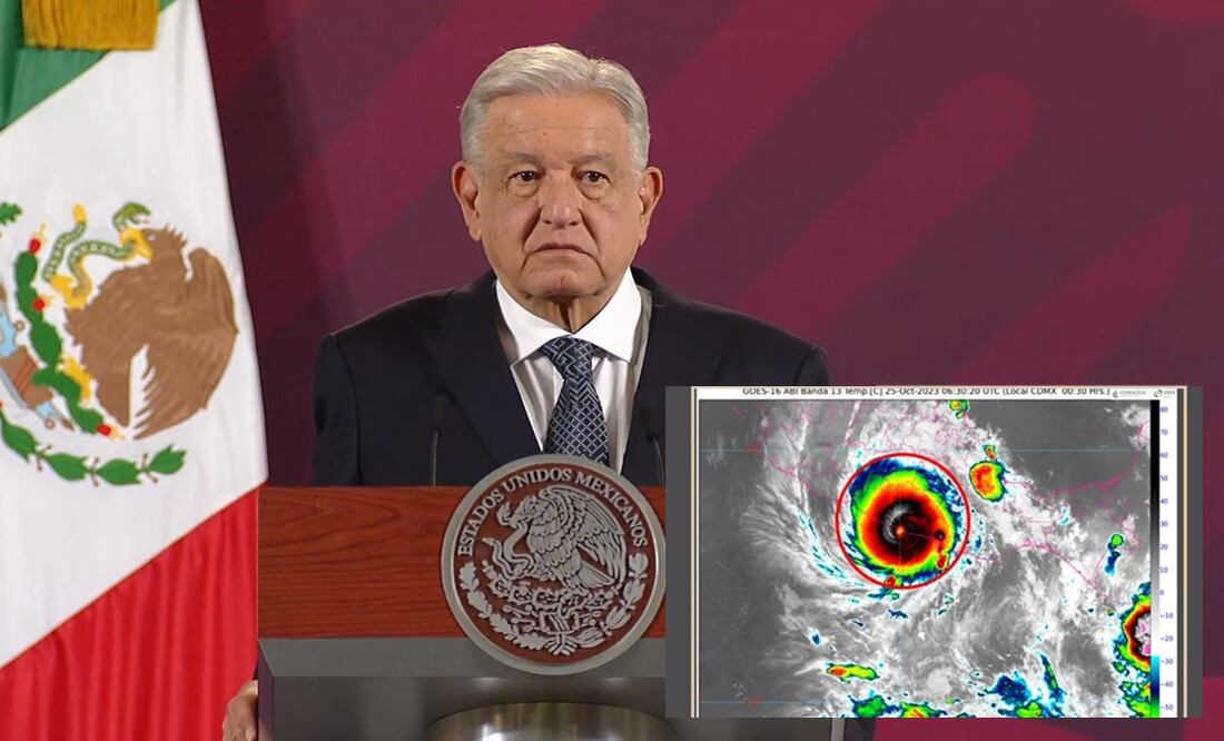 López Obrador reiteró que desde ayer están en operación el Plan DN-III y el Plan Marina de apoyo a la población con albergues y ayuda humanitaria. Foto: Captura de pantalla