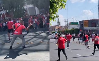 Afición de Irapuato y Chivas desatan riña afuera del Estadio Sergio León Chávez 