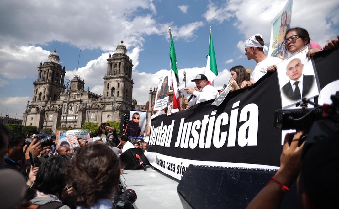 La Caminata por la Verdad, Justicia y Paz llegó este domingo a Palacio Nacional / Iván Stephens. EL UNIVERSAL