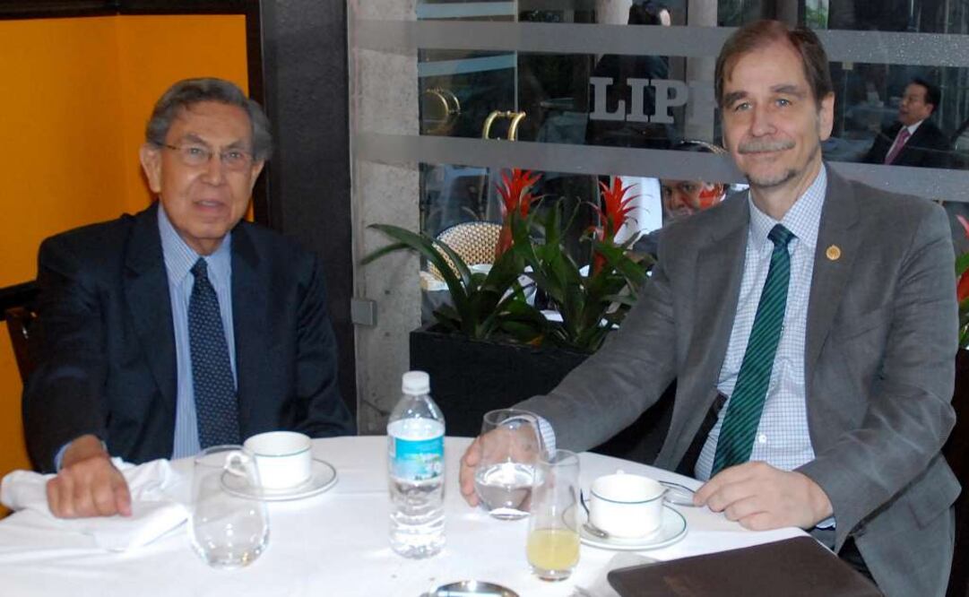 El diputado federal Agustín Basave, y el fundador del PRD, Cuauhtémoc Cárdenas. Foto: Especial 