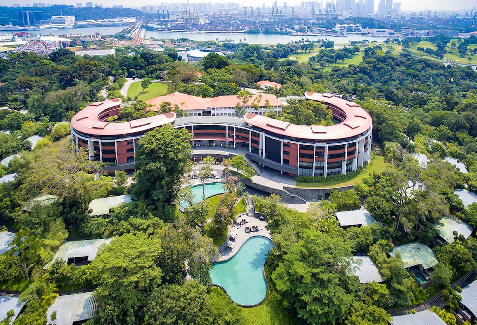 El Hotel Capella en la isla Sentosa de Singapur (Foto: AFP)