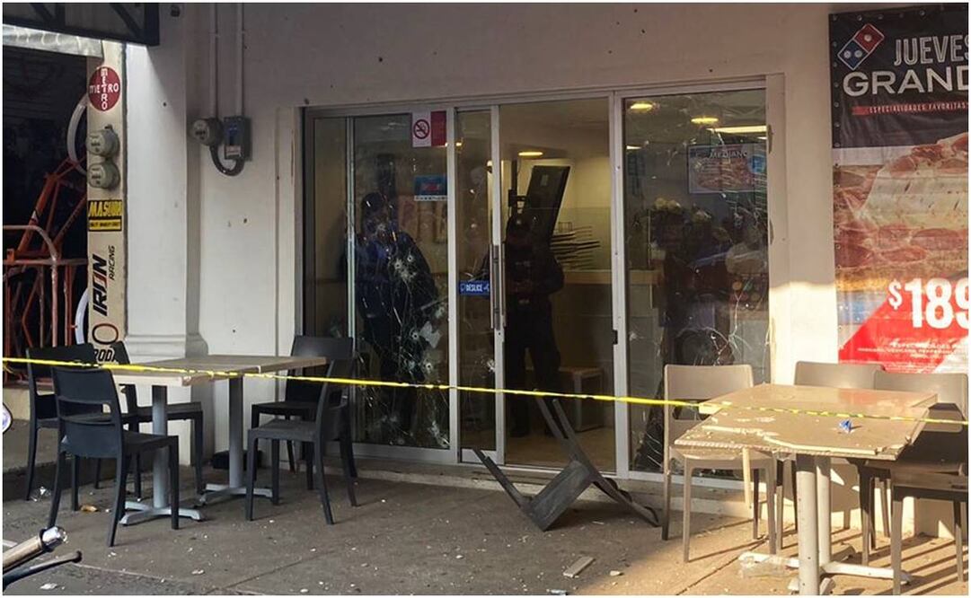 Explota bomba casera en pizzerria de Oaxaca. Foto: Especial