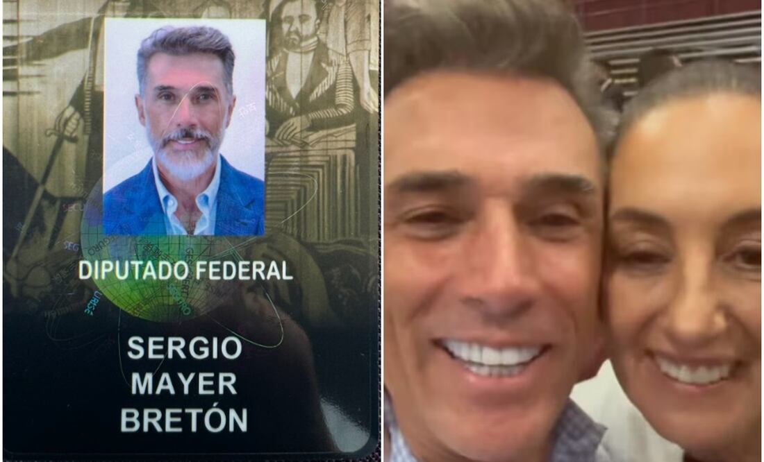 Sergio Mayer acudió a San Lázaro por su credencial como diputado federal. Foto: X @SergioMayerb