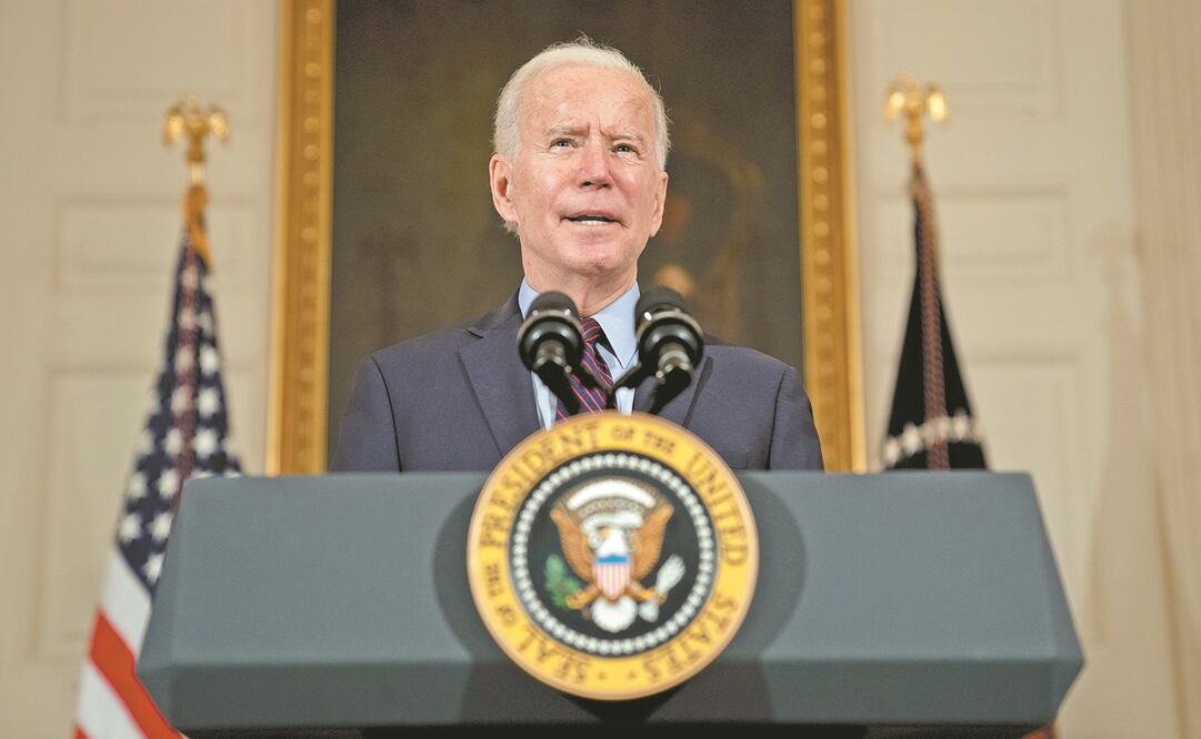 El presidente Joe Biden, ayer durante una conferencia de prensa en la Casa Blanca, en Washington. Foto: Stefani Reynolds. EFE