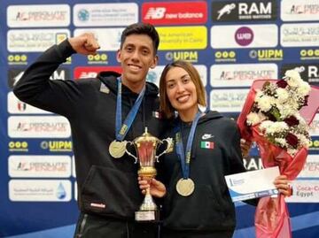 Los mexicanos Mariana Arceo y Manuel Padilla ganan medalla de plata en relevo mixto en la Copa del Mundo de Pentatlón Moderno