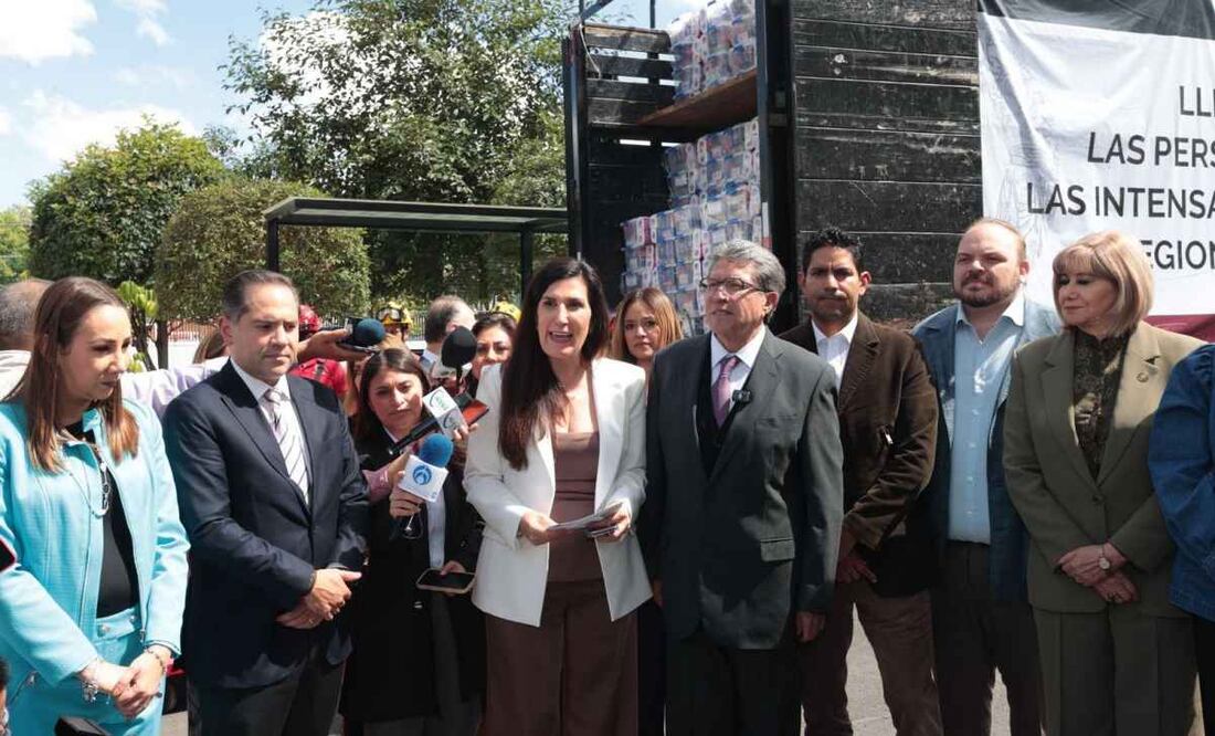 Cámara de Diputados envía 49 toneladas de víveres a afectados por lluvias este miércoles 22 de octubre de 2025. Foto: Especial