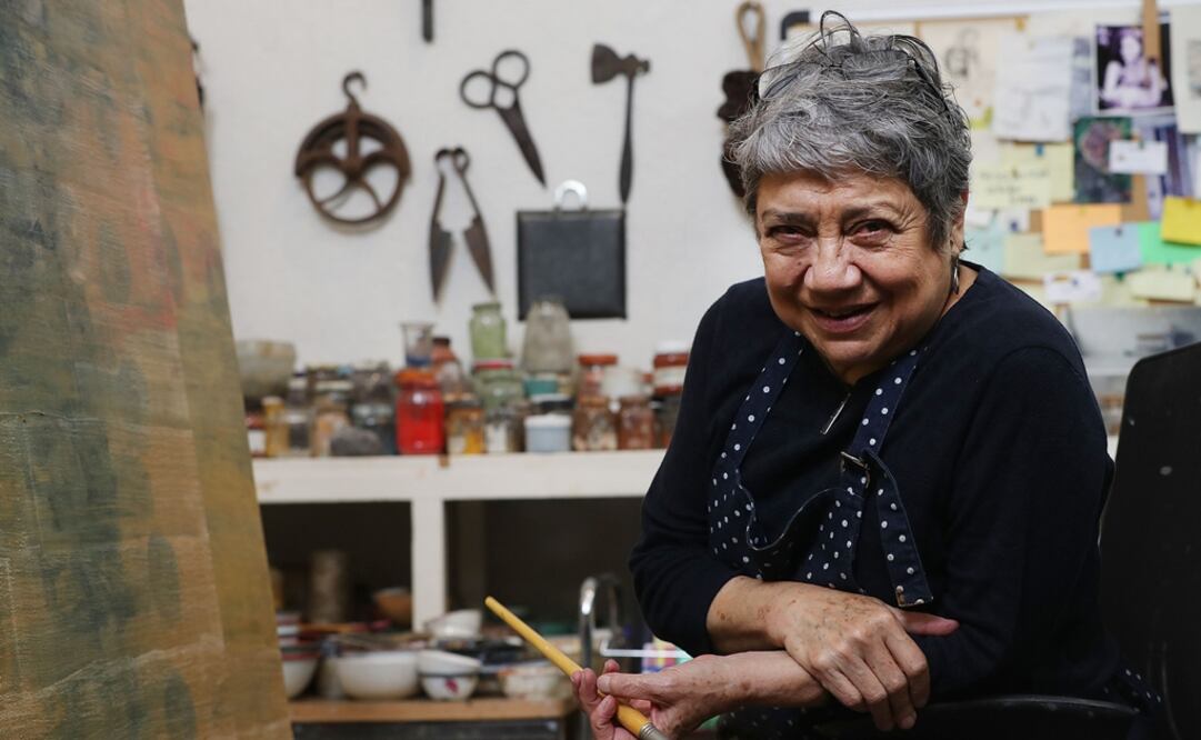 La artista Irma Palacios nació en Iguala, Guerrero, en 1943. De niña le gustaba ver cómo la luz se metía en una huerta de plátanos y creaba formas. 