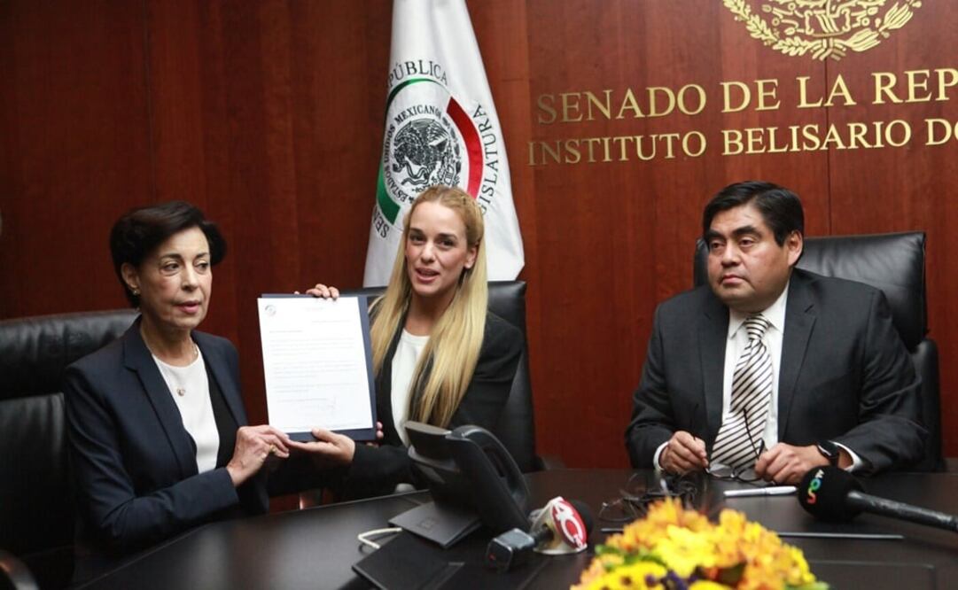 Lilian Tintori durante su visita al Senado de la República (Lucía Godínez/ EL UNIVERSAL)