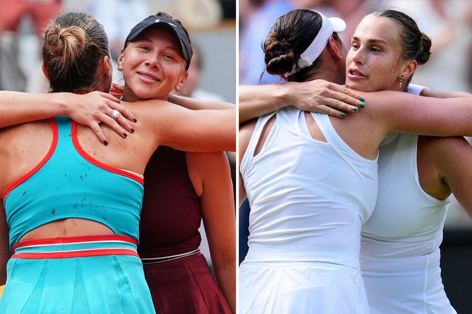 Amanda Anisimova y Aryna Sabalenka - Fotos: AP