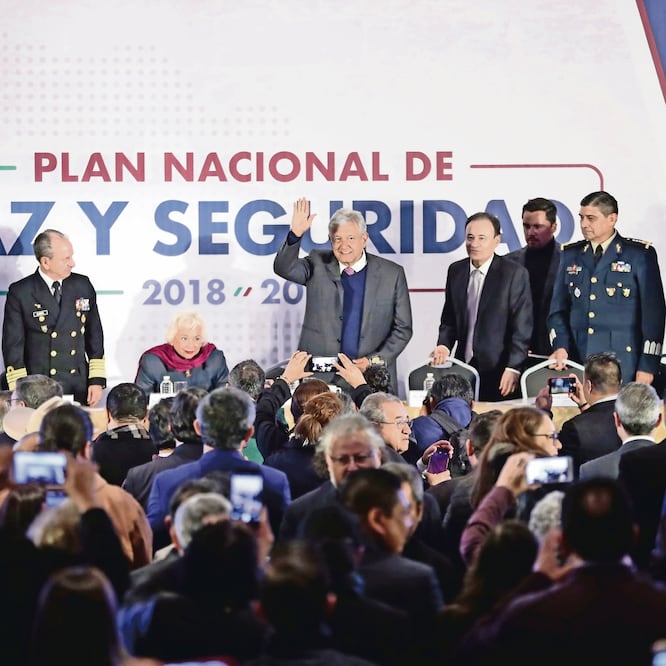 El equipo del presidente electo, Andrés Manuel López Obrador, presentó el Plan Nacional de Paz y Seguridad 2018-2024. Foto: ALEJANDRA LEYVA. EL UNIVERSAL