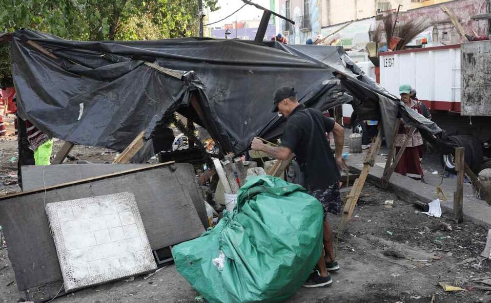 Desalojan campamento migrante en Venustiano Carranza 31/03/2025. Foto: Fernanda Rojas / EL UNIVERSAL
