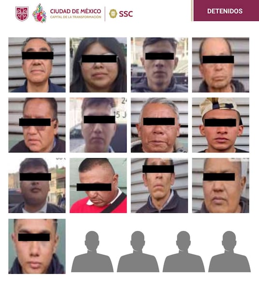 Detienen a 17 personas por uso indebido de la vía pública en la alcaldía Miguel Hidalgo (02/02/2026). Foto: Especial