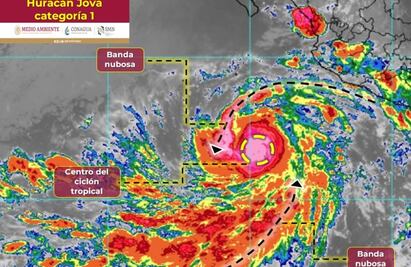 “Jova” se intensifica a huracán categoría 1; provocará lluvias fuertes en Nayarit, Jalisco, Colima y Michoacán