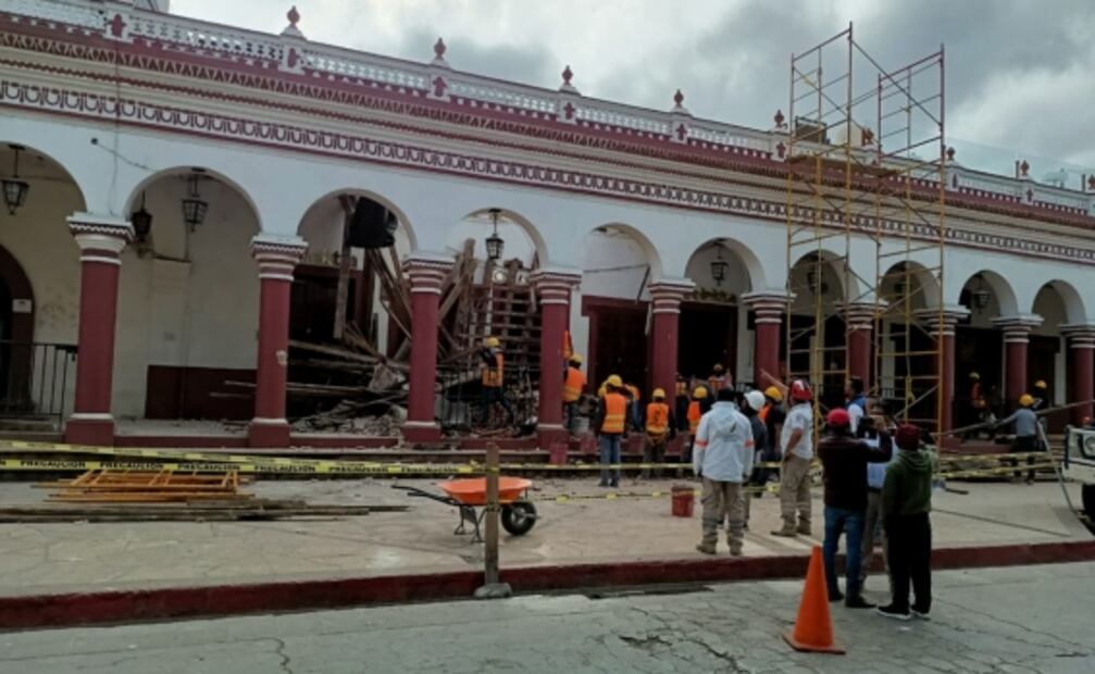 Colapsa bóveda del siglo XVII en San Cristóbal de las Casas