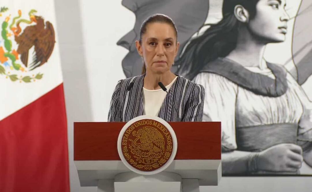 La presidenta Claudia Sheinbaum durante la mañanera de este 21 de mayo del 2025. Foto: Captura de pantalla