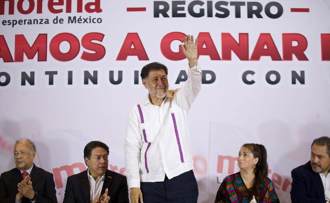 Gerardo Fernández Noroña en registro como candidato a la Presidencia. Foto: Germán Espinosa/EL UNIVERSAL