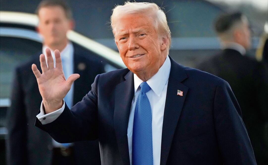 El presidente estadounidense Donald Trump en el Aeropuerto Internacional de Palm Beach en West Palm Beach, Florida, el 7 de febrero del 2025. Foto: AP