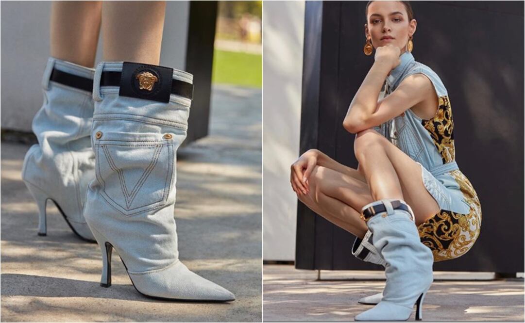JLO fue la primera en lucir las botas jeans, el año pasado, pero ahora puedes tenerlas tú / Fotos: Instagram Versace 
