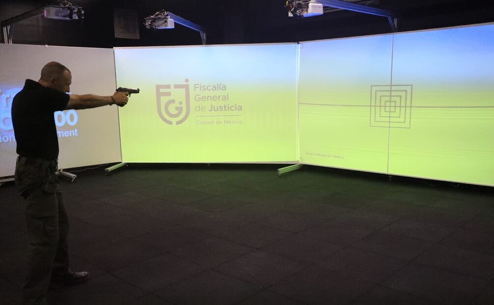 El Centro de Entrenamiento de Tiro Virtual permitirá la capacitación hasta de 12 elementos al mismo tiempo con acceso hasta por 24 horas. Foto: Especial